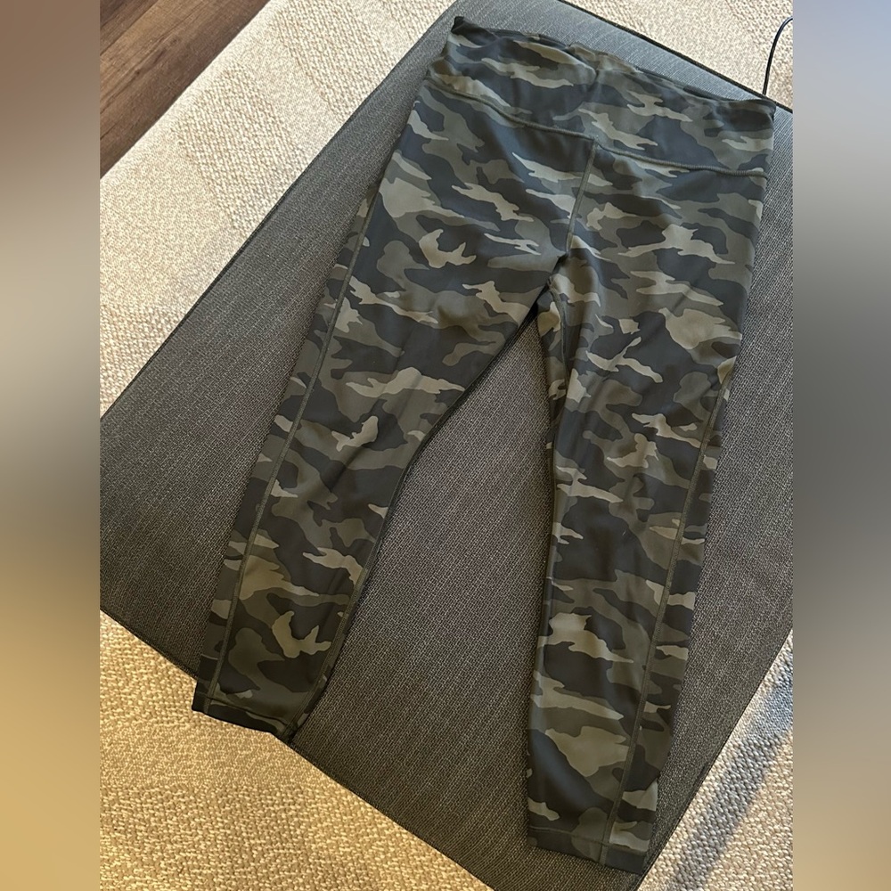 Athleta Leggings with Camouflage Design